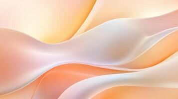 Pastel waves swirling softly, blending seamless curves into ethereal abstract landscape, conveying peaceful minimalist design photo