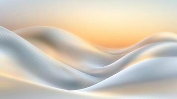 Smooth, elegant waves create a for and minimalist landscape under a gentle, warm sunlight, ideal serene backgrounds and design projects photo