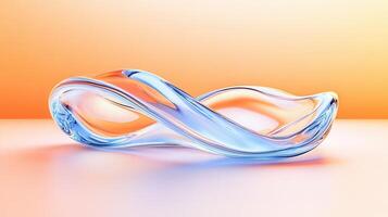 waves pastel pink and orange modern creating a smooth, flowing abstract background, ideal for Soft and elegant designs photo