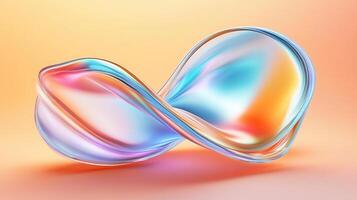 Soft pastel pink and orange waves creating a smooth, flowing abstract background, elegant for modern and ideal designs photo