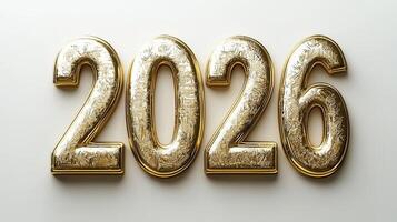 Glowing 3d digits 2026 shimmering amid falling confetti, representing celebratory dark year's countdown against new backdrop photo