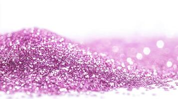 Glittering turquoise pink gradient spreading across pristine white surface, sparkling with celebratory radiance photo