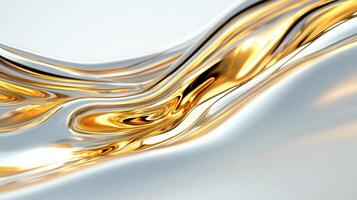Golden honey white spreading across liquid background, forming dynamic streaming, patterns photo