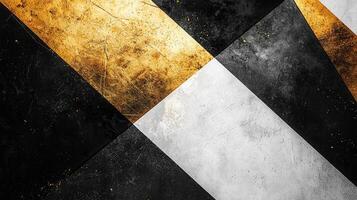Black and gold geometric shapes forming sleek, contemporary abstract pattern elegance luxurious visual with photo