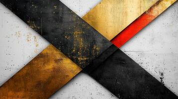 Black and gold pattern shapes forming geometric contemporary abstract sleek, with luxurious visual elegance photo