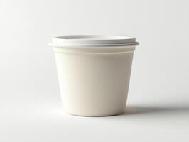 white container showing simple design and smooth finish photo