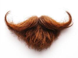 Unique artistic representation of a mustache and beard in orange tones photo