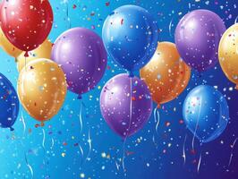 Balloons and confetti add festivity to the celebration photo