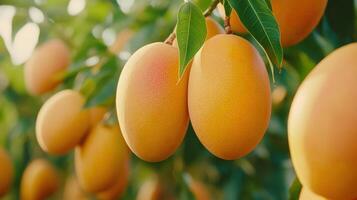 Mangoes on the tree photo