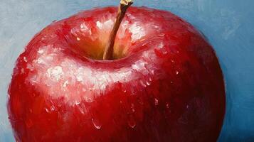 Close-up of a detailed painted red . photo