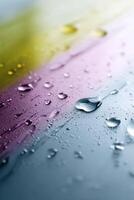 Vibrant glass surfaces with playful smudges creating a cheerful atmosphere for messages and designs photo