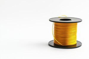 Professional stock photo of a fishing line spool with sharp details on a clean white background