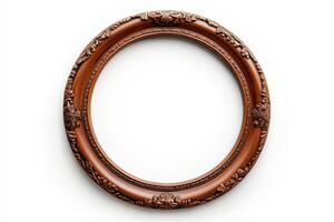 Wall art frame isolated on clean white background showcasing intricate design and craftsmanship photo