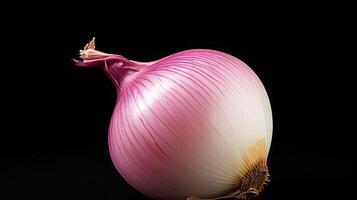 Close-up of a red onion, showcasing its layers and texture. photo