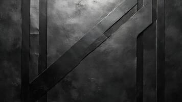Abstract black texture with geometric lines and shadow play for modern minimalist design backgrounds photo