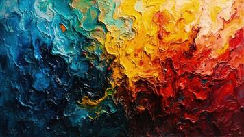 Textured abstract artwork featuring bold colors and dynamic swirling patterns evoking fluidity and emotional depth photo