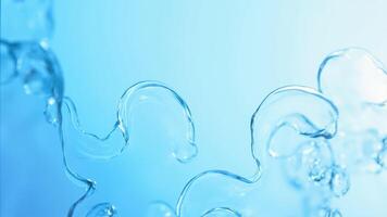 Abstract liquid forms in shades of blue representing purity and flow photo