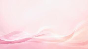Soft pink flowing ribbon waves design with pastel color gradient for background and presentation photo