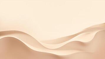 Abstract layered beige waves forming elegant background perfect for a minimalist aesthetic design. photo