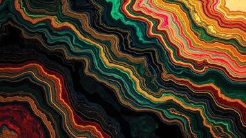 Abstract artistic depiction of colorful gemstone or agate style layered waves and textures photo