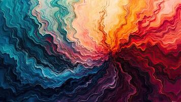 Abstract swirling color waves illustration bursting with vivid hues and rich textures photo