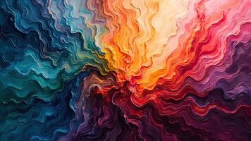 Abstract colorful swirl pattern with vibrant colors and flowing artistic brushstrokes for modern artwork. photo