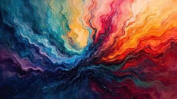 Vibrant abstract swirls of color displaying an expressive and energetic artistic composition photo