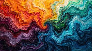 Abstract colorful swirls and patterns representing fluid movement in artistic illustration photo