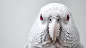 Close-up Portrait of a Unique Bird with Striking Features and Expressive Eyes, Perfect for Nature and Wildlife Projects photo