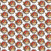 A pattern with many small fish on it vector