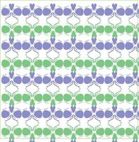 A green and purple pattern with hearts and leaves vector