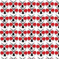 A pattern with red and black cherries vector