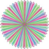 A circular pattern with many different colors vector