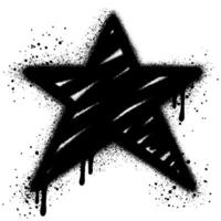 star in graffiti style on white background. vector