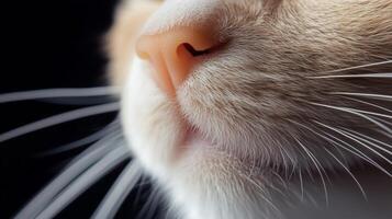 A close up of a cat's nose photo