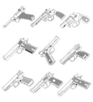 Set of handgun draw in lines vector