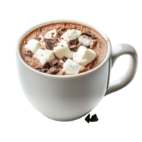 Hot cocoa with toppings on transparent background png