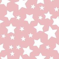 a pink and white star pattern with many stars vector