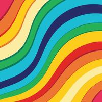 rainbow background with wavy lines vector