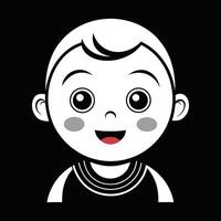 a cartoon boy with a big smile on his face vector