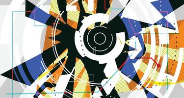 Abstract Futuristic Technical Background vector