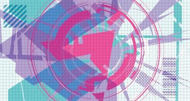 Abstract background with a circle and lines vector