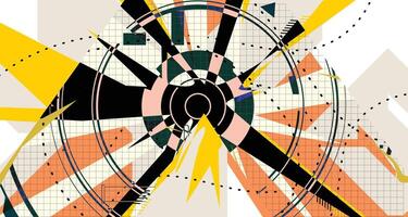 Futuristic Ornament Drawn Background vector