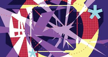 Cyberpunk Futuristic Grid Background vector