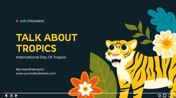 International Tropics Day Concept with Summer Vibes in Flat Style Thumbnail vector