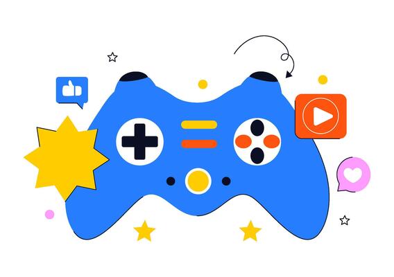 Gamer Live Streaming Illustration for National Game Day in Flat Style