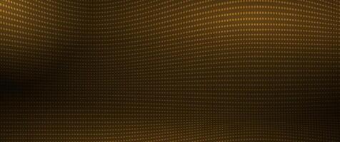 Wave, flow line, dot on gold color background vector