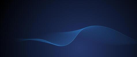 Abstract flowing wave line, particle dot pattern vector
