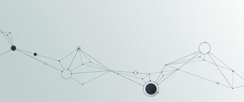 83. Molecule, Network Connected lines with dots, technology on white background vector