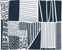 Abstract monochrome line black and white memphis pattern background layout print art editable vector